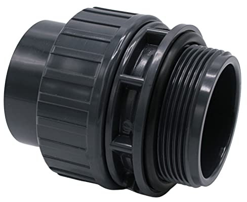 Baumaxxe connettore in PVC con connessione filettata e guarnizione | 50 mm x 1 ½ pollice | bm163