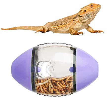 Luter Giocattoli di Arricchimento del Drago Barbuto, Giocattoli Interattivi per Animali Domestici Distributore di Cibo per Lucertole Draghi Barbuti Gechi Piccoli Rettili (Viola)
