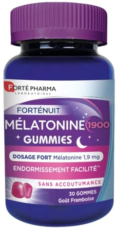 Forté Pharma - Mélatonine 1900 Gummies - Melatonine 1,9 mg - 30 nuits