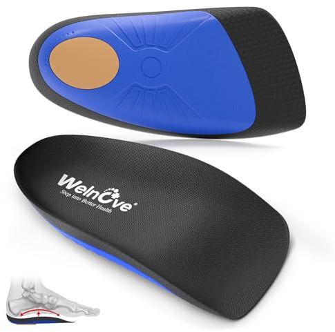 Fersenkissen Einsätze für Fersenschmerzlinderung Welnove Arch Support Fersenkissen für Plantar Fasciitis Relief, Achillessehne, Fersenkissen für die meisten Schuhe, Frauen 41-45, Männer 42-46