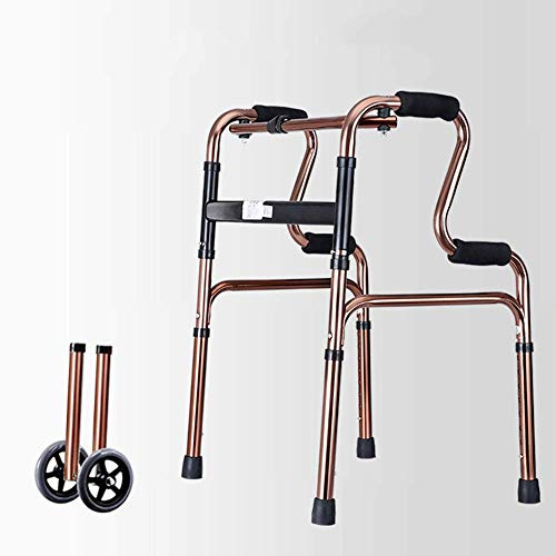 Lätt standard avtagbar på hjul Höjdjusterbar gånghjälp för äldre funktionshindrade patienter Dubbel komfort