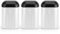 EHC Set of 3 Airtight Tea, Coffee & Sugar Food Storage Canisters Jars Set,Containers, White & Black