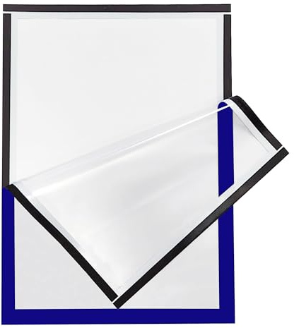 KLEBESHOP24 MAGNETRAHMEN selbstklebend DIN A4, blau | Schutzhülle, Inforahmen, Magnettasche, Plakatrahmen, Einstecktasche, aufklappbar, Bilder, Poster, Fotos