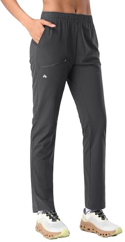 Jogging Femme Lumière Pantalon Sport pour Femmes Freizeithose Taille Elastique Bas de Pantalons Sport Yoga UPF50+ avec 3 Poches