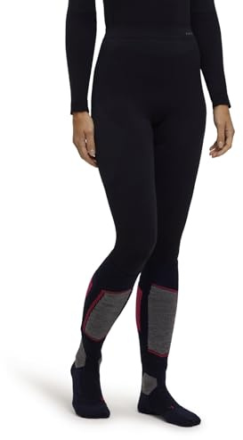 FALKE Women's Warm Long W Ti Functional Yarn Quick Dry 1 Piece Base Layer Bottom, Black 3000, S