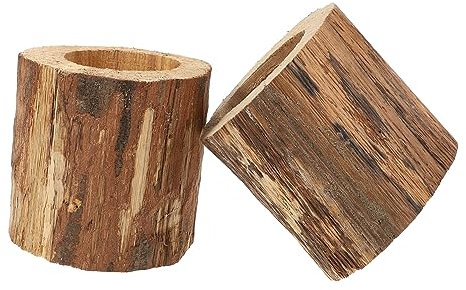 BESPORTBLE 2stücke Sukkulenten Blumentopf Naturholz Pflanztopf Für Sukkulenten Grünpflanzentopf Gartenpflanzer Holzblumentopf