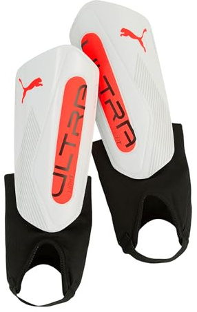 PUMA - ULTRA Light Ankle, Espinilleras Unisexo, PUMA White-Glowing Red, L - 030991