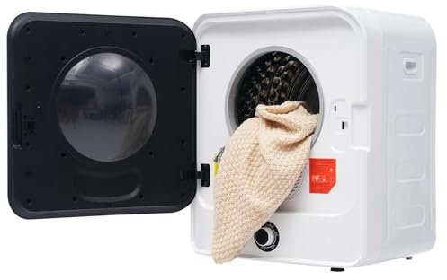 Mini SèChe-Linge Portable, SèChe-Linge Compact, SèChe-Linge Compact 830 W, 3 Kg, Jusqu'à 4,5 Kg, Filtration Multiple, 5 Programmes De Protection Contre La Surchauffe, Mural/Autonome/Sous Comptoir