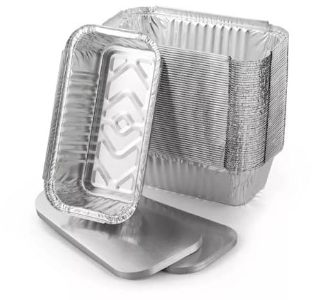 6a 670ml aluminium foil food container + lids loaf pan take away box storage (200)