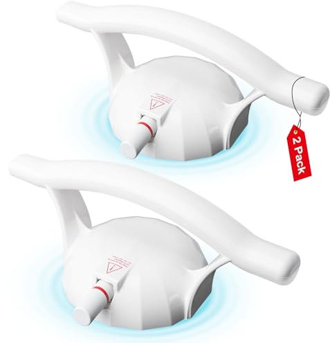 2 Pack Grab Bars for Bathtubs and Showers, 12 Inch Anti Slip Suction Cup Bathroom Grab Bars for Seniors, Heavy Duty Shower Handle Safety Grips for Elderly No Drill Removable