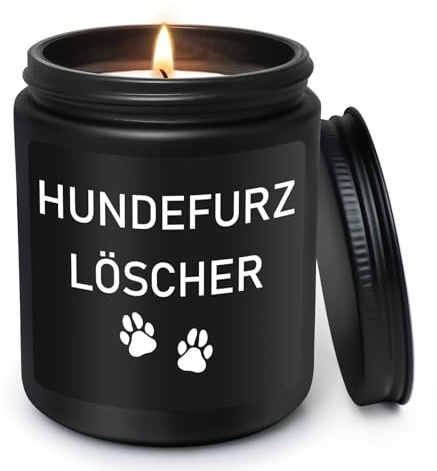 LUXHOMY Hundefurz Löscher, Geschenk Hundehalter, Geschenk für Hund Mama, Papa, Hundefurz Löscher Kerze, Geschenke für Hundebesitzer, Hund Candle - Schwarz