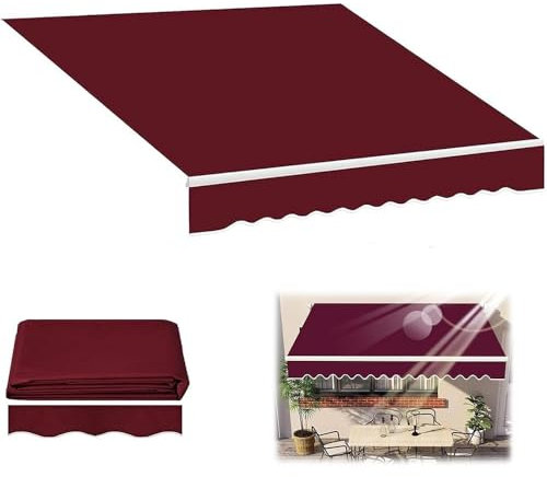 Generisch Telo di ricambio impermeabile per tende da sole, 200 x 150 cm, 300 x 245 cm, 400 x 300 cm, 600 x 300 cm (6,5 x 5 ft/200 x 150 cm)