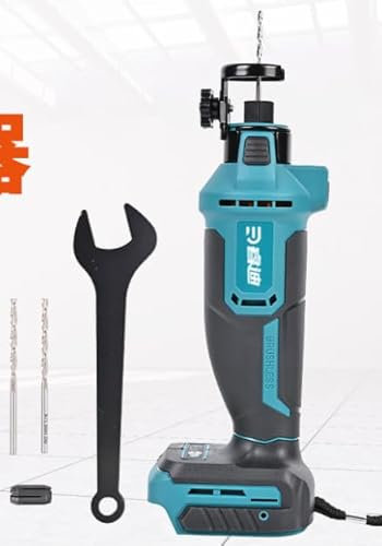 Coupe-cloison sèche sans fil pour batterie Makita 18 V, 32 000 tr/min, scie à tronçonner sans balais, réglable en profondeur avec lumière LED, scie rotative pour cloison sèche pour plâtre, bois