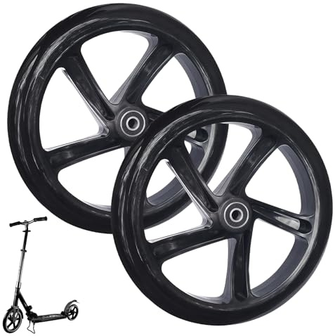 200mm Scooter Rollen: 2 Stück Scooter-Reifen Ersatzreifen ScooterRäder mit ABEC-9 Lager, City ScooterRollen, Anti-Rutsch Roller Räder, für meisten-Scoote und City-Roller (200 x 40mm)