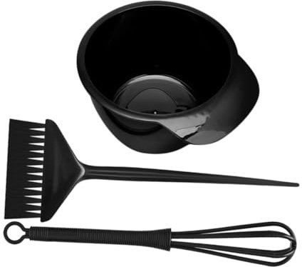 BELLIFFY Haarfärbeset Mit Pinsel Mischschale Und Rührstab Langlebig Schwarz Für Friseursalon Und Zuhause