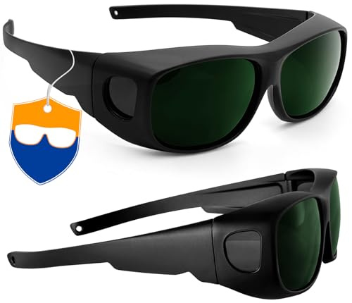 gamegalaxy Welding Goggles Shade 5 for Men Women, UV Protection Safety Glasses, Anti-Scratch Wrap-around Welding Glasses, Laser Safety Eyewear for Gas Welding Cutting Torch