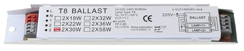 YETGFBH Ballast Elettronico,Electronic Ballast Alimentatore elettronico for lampade fluorescenti ad accensione rapida e istantanea, adattabile ad ampio voltaggio, 18/30/58 W(58W)