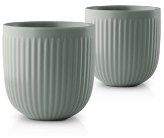 Eva Trio Legio Nova Taza de 34 cl sin asa 2 St. Sage | porcelana duradera para el día a día y para ocasiones festivas | Sage