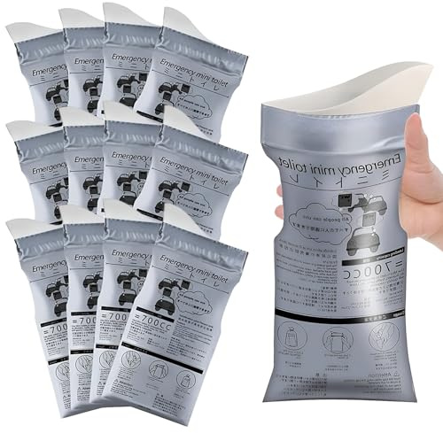 12 Pcs Urinoirs Jetables 700ml,D'urinoir Jetable,Toilettes Portables Pour Le Camping,Urinoir Femme Portable,Pisse Debout Femme,Sac A Vomi Voiture,Urinoirs Portables Pour Femmes, Hommes Et Enfants