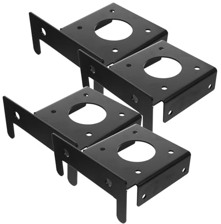 KONTONTY 4pcs Heavy Duty Post Holder Deck Brackets Wood Fence Post Anchor Base Supports for Pergola Porch Railing Column Bases Outdoor Stability