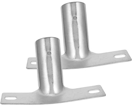 INOOMP 2pcs Metal Threaded Broom Handle Bracket Tips Iron Replacement Accessories for Mop Broom Brush Poles Comfortable Grip Multibroom Compatibility Easy Repair and Mounting