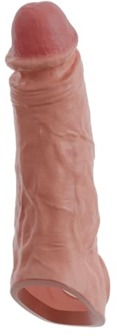 Realistixxx Vibrating Penis Sleeve - vibrierende Cocksleeve für verlängerten, ausfüllenden und gefühlsechten Sex-Spaß, allein oder zu Zweit, in hautfarben hell