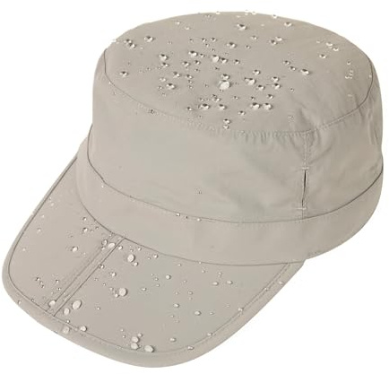 TOP-EX L/XL/XXL vattentät armékeps för män vikbart paraply militär cadet keps för golf löpning utomhus, LJUSGRÅ, L-XL