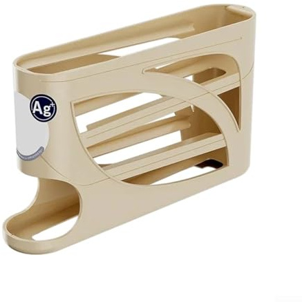 Rolling Egg Holder,for Fridge Door, Sliding Egg Storage Container Organizer With Automatic Push Dispenser Rack, Space Saving Kitchen Egg Tray Box,for Refrigerator Side Door