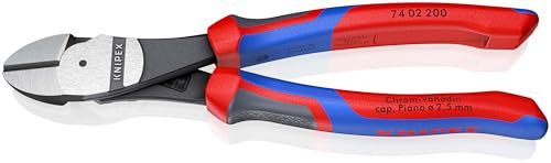 Knipex 74 02 200 SB High Leverage Diagonal Cutter with Soft Handle In Blister Packaging, Multi-Colour, 200 mm