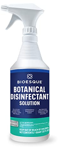 Bioesque Botanical Disinfectant Solution, Heavy Duty Broad-Spectrum Disinfectant, Kills 99.9% of Bacteria, Viruses*, Fungi, & Molds, 32 Fluid Ounce (Pack of 1)
