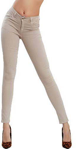 Toocool - M5780 Women's Slim Stretch Skinny Push Up Slim Fit Jeans, beige, M
