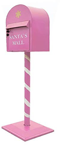 KONGY Boites Aux Lettres, Verrouillable Imperméabiliser Verticale Boîte Aux Lettres Loft Vintage Style Métal Journal Letterbox avec 2 Clés Boites Aux Lettres sur Pied (Couleur : Rose)