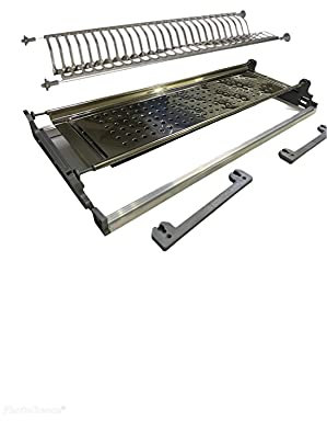 Alfredo Calandrelli Scolapiatti da Incasso con Telaio in Acciaio Inox da 56 cm per pensili da 60 cm
