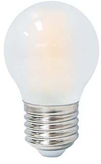 Garza - Bombillas Led de Filamento Opal Decorativa Esférica, Luz Fria 5000K, Casquillo E27, 4W 470 lúmenes