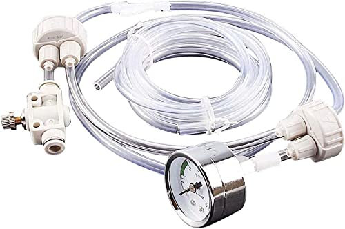 Yangers aquarium co2 bio system starter kit, DIY carbon dioxide generator reactor set up for water plants fish tank, set of tube valve guage bottle cap with needle valve pressure gauge