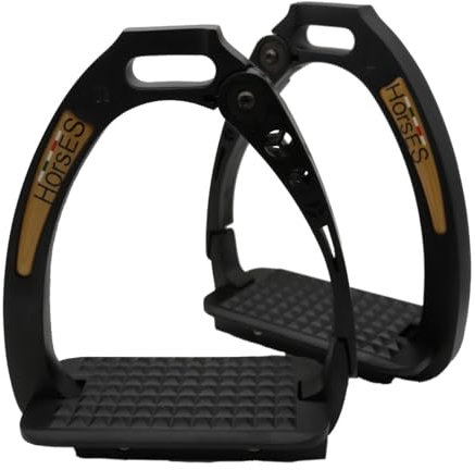 Horses Safety-Sicherheitsbügel, entworfen für maximale Sicherheit und Komfort des Ritters, modern und elegant (schwarz)