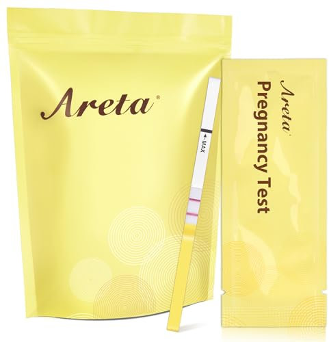 Areta 50 x Schwangerschaftstest Frühtest 10 mIU/ml - Empfindliches Pregnancy Test - Frühschwangerschaftstest Streifen mit Hoher Genauigkeit | Zuverlässiger Ultra Frühtest Schwangerschaft