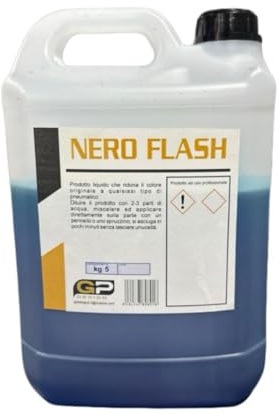 GPDESIGN Nero Flash 5 kg Nero GOMME CONCENTRATO ASSOLUTO da DILUIRE per Pneumatici E Parti in Gomma Auto Camion Moto