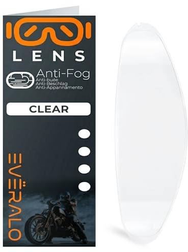 Everalo Lente Antiappannamento Compatibile con Visiera Shoei Gt Air - Gt Air 2 - Gt Air 3 - Xr 1100 - Cw1 - Cns1 - Cns2 - Cns 3 - Ryd - Cwr1 – Inserto Pellicola Antifog Specifica per Sistema DKS301