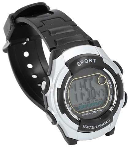 ZJchao Sport-Multifunktionsuhr, 50 M Wasserdicht, Vintage-LED-Leucht-Stoppuhr, Alarm, Digitale Armbanduhr Zum Laufen, Klettern, Wandern, Angeln