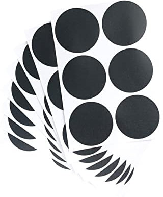 DIYEAH 20blätter Runde Matte Schwarze Pvc-küchenetiketten Zum Beschriften Selbstklebende Gewürz Vorratsdosenaufkleber Kreative Tafelsticker Für Glasgläser Und Einmachgläser