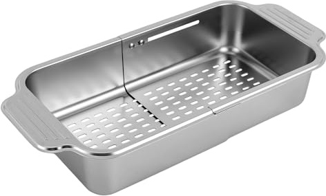 Cestello scolapasta in acciaio inox 304, scolapiatti con grandi fori, per lavare verdure e frutta, colino per pasta, colino da cucina