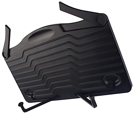 ibasenice Pupitre Musique Pliable Portable en Abs Noir, Léger et Multifonction pour Lecture de Partitions et Livres, Cuisine Maison
