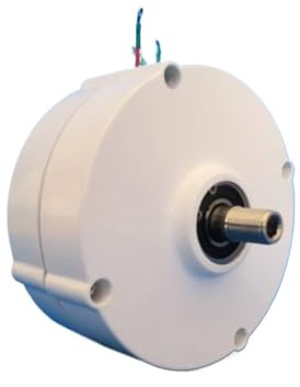 QZCX Aerogenerador Eolico, Turbina aeroneradora de 1000W, 12V, 24V, 48V, alternadores de CA de imán Permanente sin Engranajes trifásicos for turbina eólica y Agua(No Base,Single Shaft_24V_1000W)
