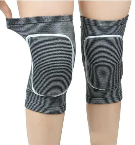 LXLAEOANG Sports knee pads 2pcs/Set Winter Sports Kneepad Men Knee Pads Knee Support Fitness Gear Basketball Knee Brace Protector Non-Slip Knee Pads Women(Grey,S)