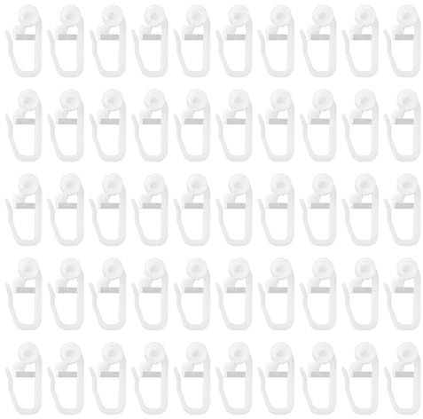 Lerpwige 50 pezzi Drapery Segelder Hooks tenda rotolo per integrazione senza soluzione di continuità nei sistemi esistenti di percorso della tenda