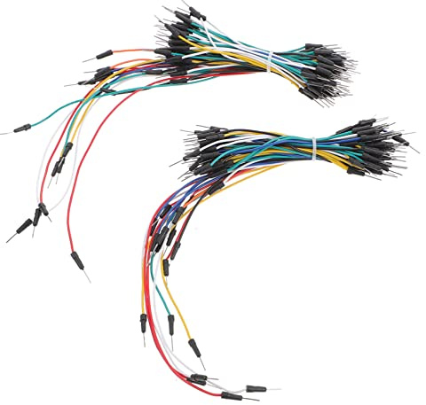 Homoyoyo 130pcs Breadboard Jumper Wire Set 65 Wires Per Bundle for Prototyping Circuits Assorted Preformed Male to Male Jumper Cables