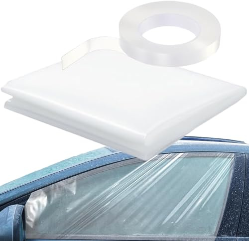 Riparazione temporanea del vetro 'auto - Pellicola in PVC trasparente, foglio di protezione per finestrini | Copertura di ricambio per finestrino rotto per veicolo danneggiato, sole invernale, tem