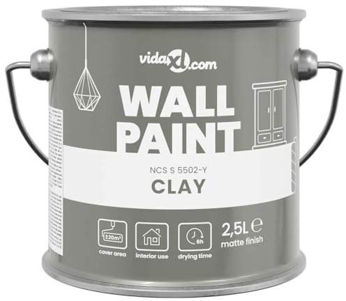 Lumanois Pintura de Pared Gris 2,5 L Impresión en Pared, Bricolaje Consumibles para construcción Consumibles para Pintura Pinturas, Gris, 4.05kg