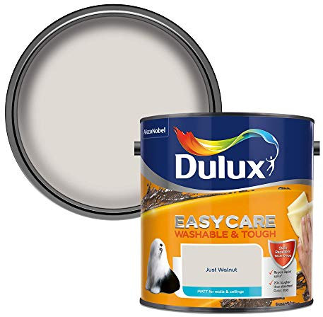 Dulux Easycare Washable & Tough Matt Emulsion Paint For Walls And Ceilings - Just Walnut 2.5 Litres